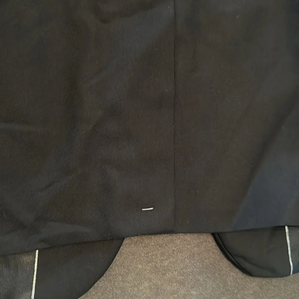 Men’s Black 2 Piece Suit One Button Notched Lapel Size 40 Jacket 36 Pants NWT
